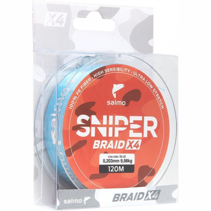 Леска плетёная SALMO Sniper Braid Blue 091/016 4927-016